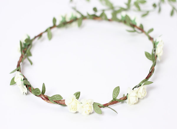 Ivory Wedding Headpiece Flower Hair Wreath White Floral Crown Headpiece